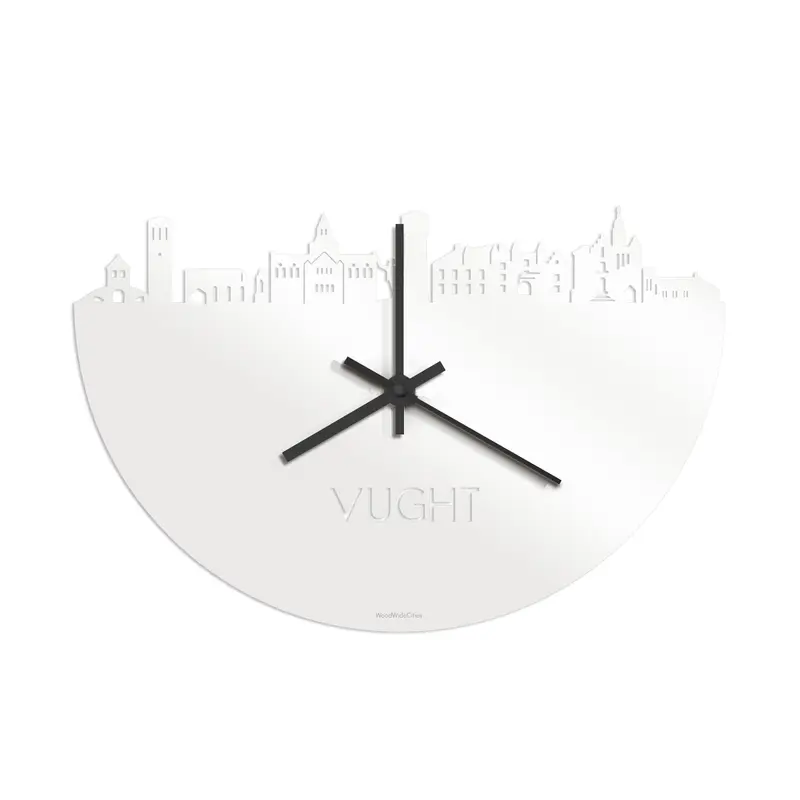 Skyline Klok Vught Wit Glanzend