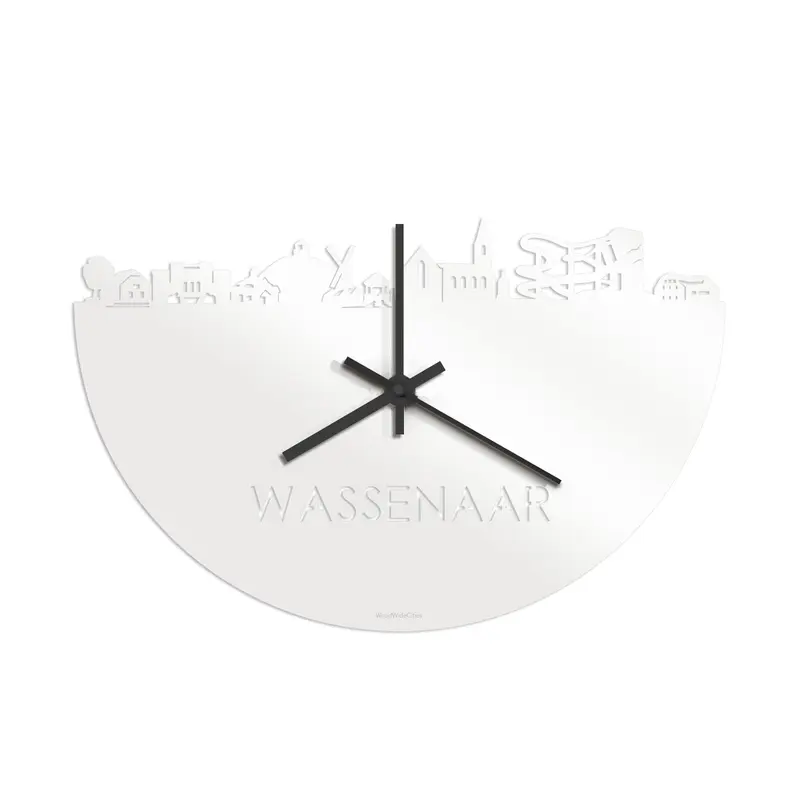 Skyline Klok Wassenaar Wit Glanzend