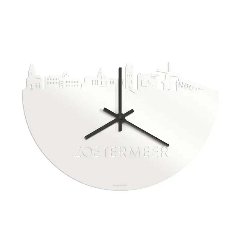 Skyline Klok Zoetermeer Wit Glanzend