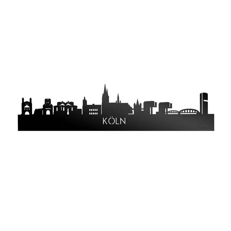 Skyline Köln Zwart Glanzend