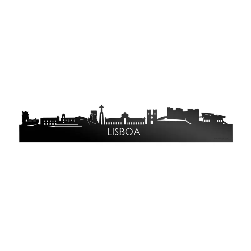 Skyline Lisboa Zwart Glanzend