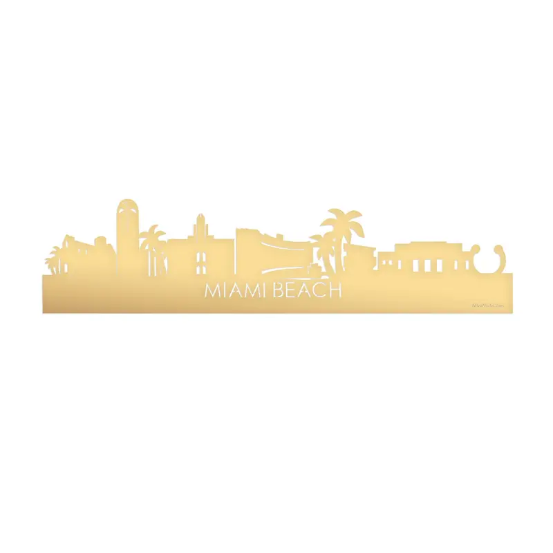 Skyline Miami Beach Goud Metallic