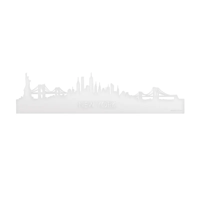 Skyline New York Wit Glanzend