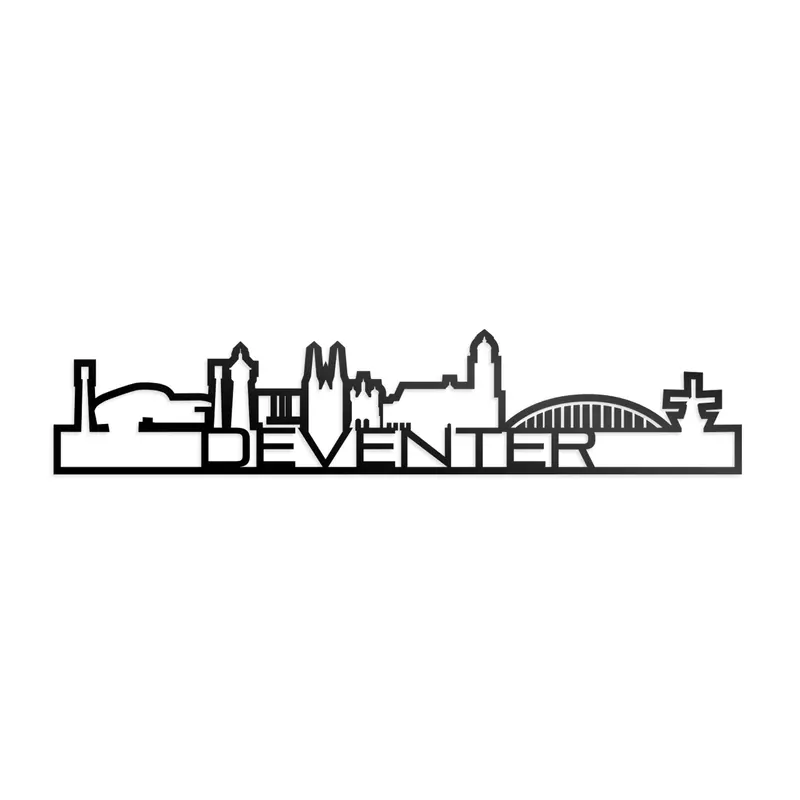 Skyline Shape Deventer Zwart Glanzend