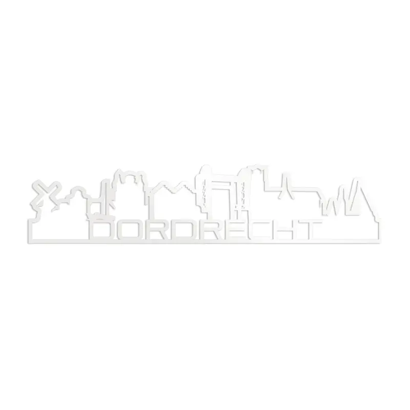 Skyline Shape Dordrecht Wit Glanzend