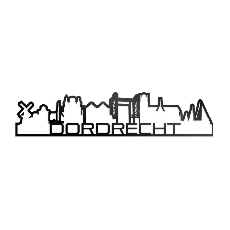 Skyline Shape Dordrecht Zwart Glanzend