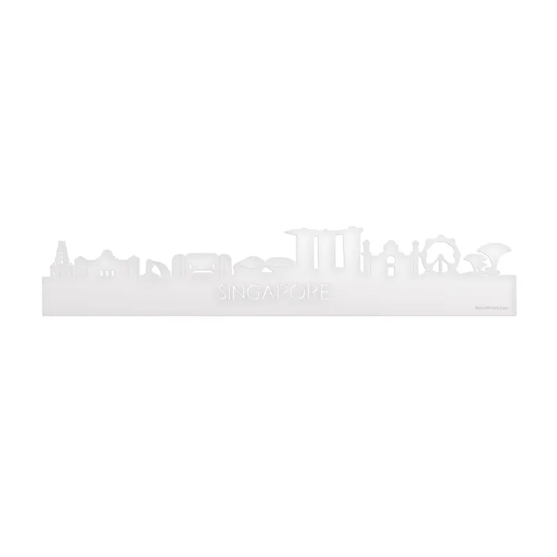 Skyline Singapore Wit Glanzend