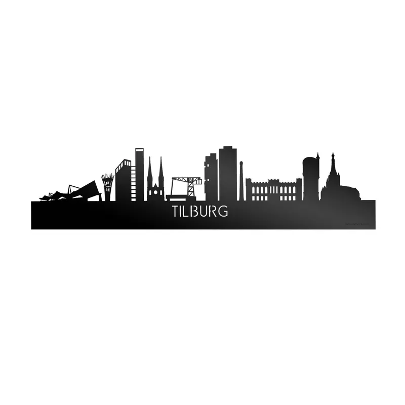 Skyline Tilburg Zwart Glanzend
