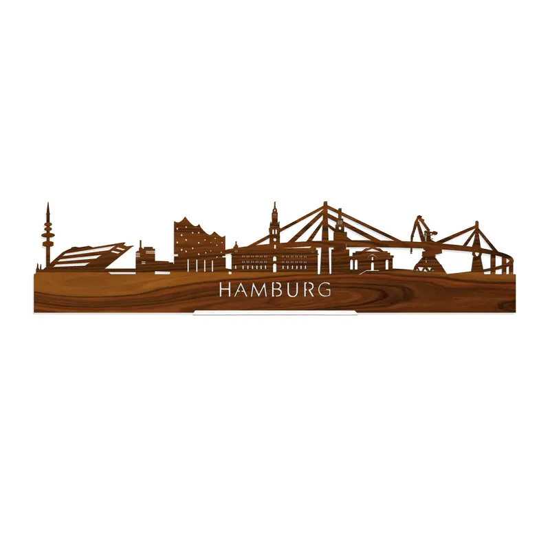 Standing Skyline Hamburg Palissander