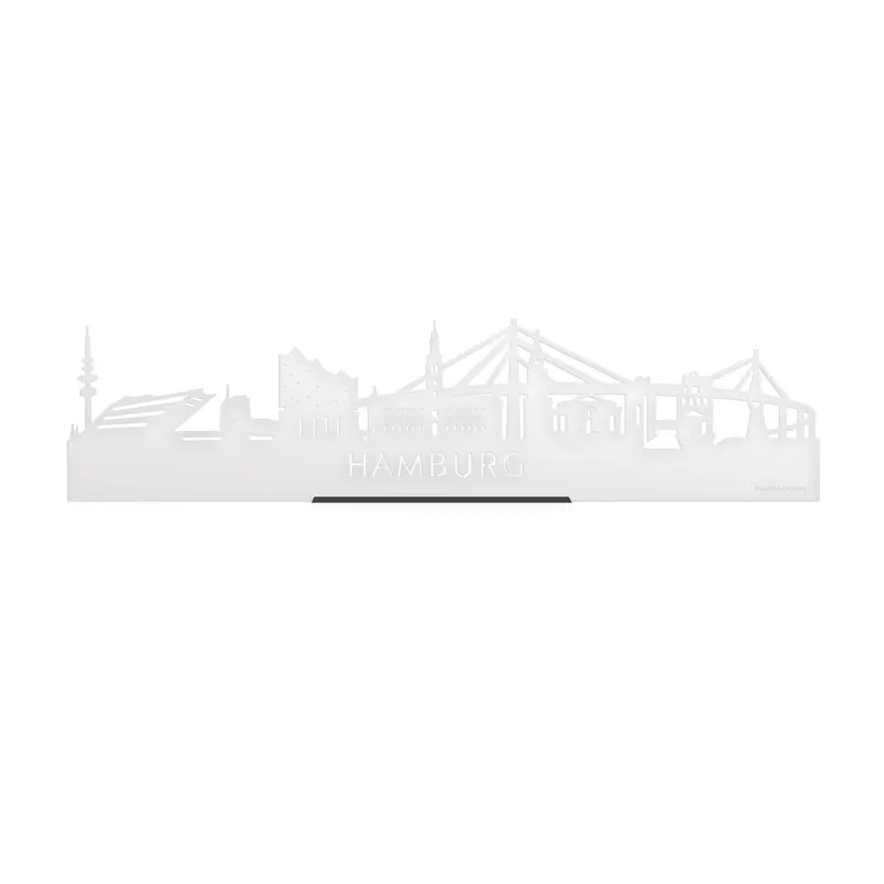 Standing Skyline Hamburg Wit Glanzend