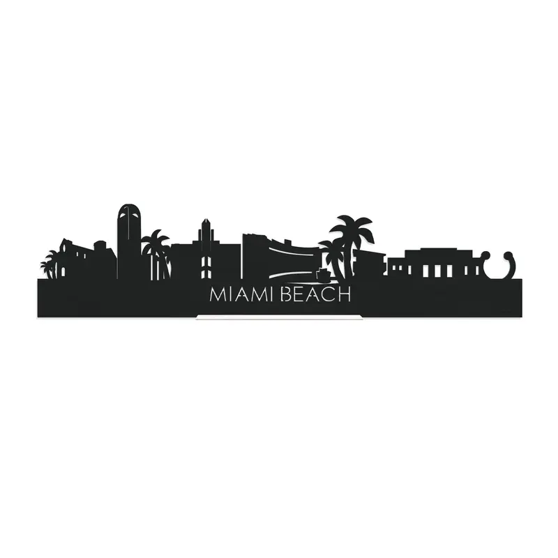 Standing Skyline Miami Beach Black