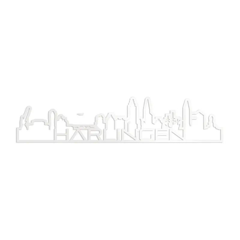 Standing Skyline Shape Harlingen Wit Glanzend