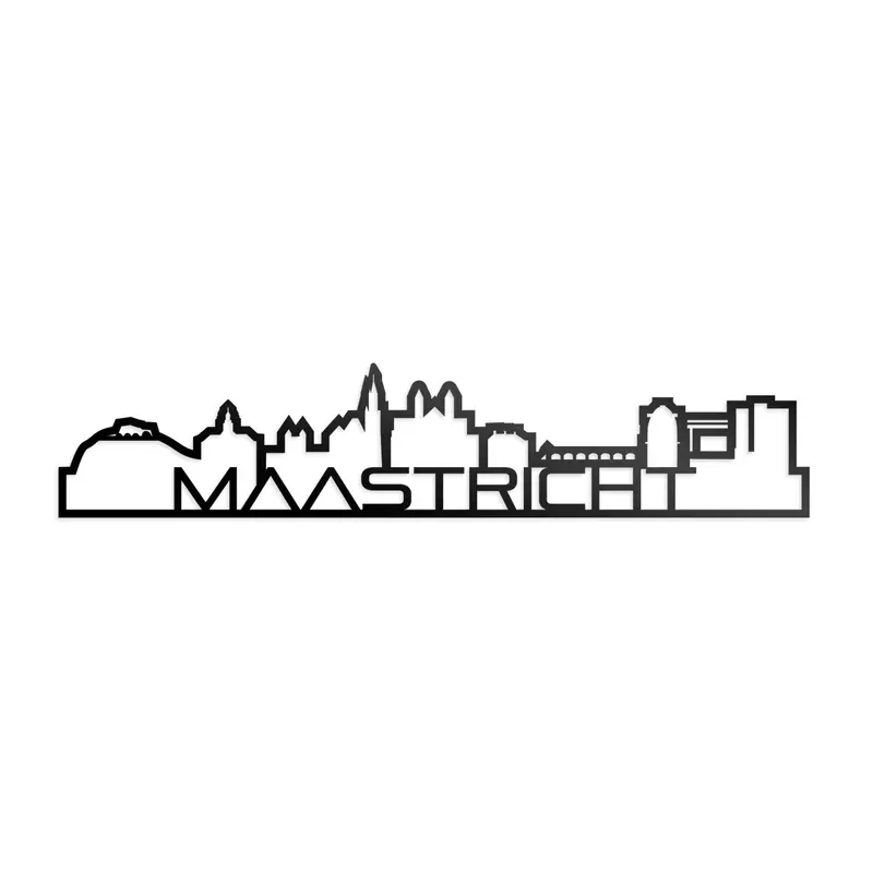 Standing Skyline Shape Maastricht Zwart Glanzend