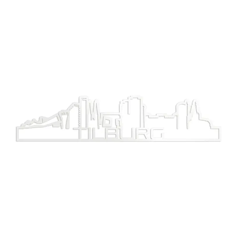 Standing Skyline Shape Tilburg Wit Glanzend