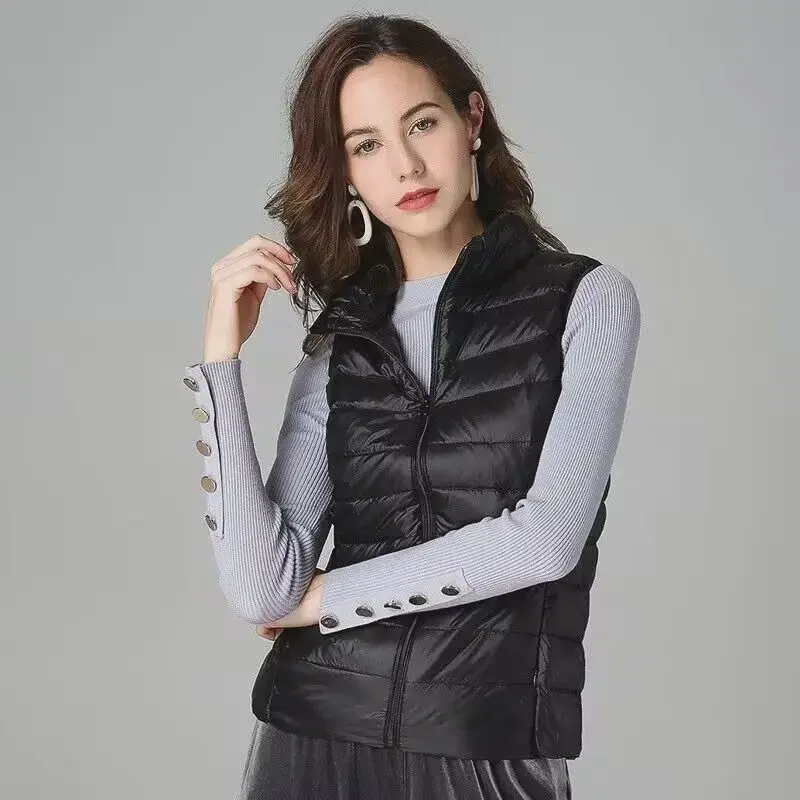 Stijlvolle Dames Bodywarmer - Lichtgewicht & Warm met Witte Eendendons Vulling