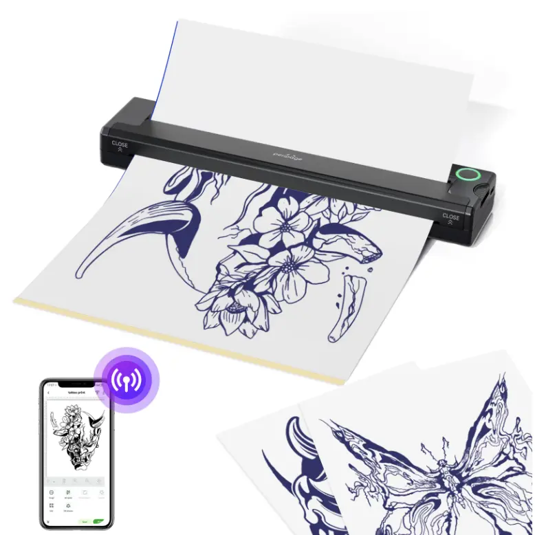 Thermische Tattoo Stencil Printer – Draadloze Transfer Printer voor Tattoos