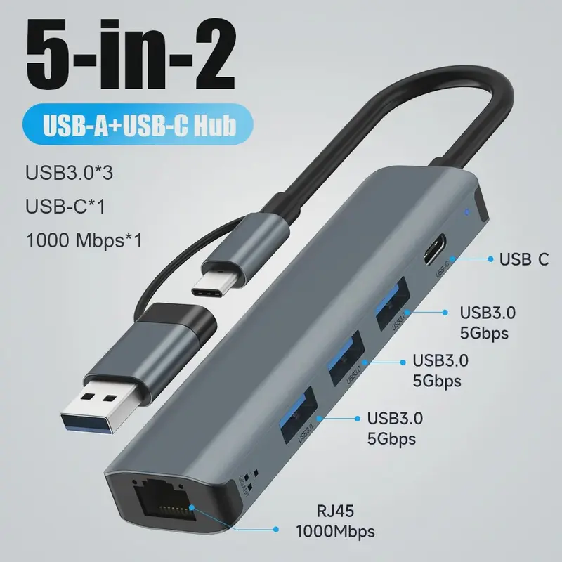 USB-C Hub 5-in-2