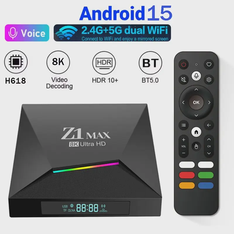 Z1 Max Android 15 Smart TV Box